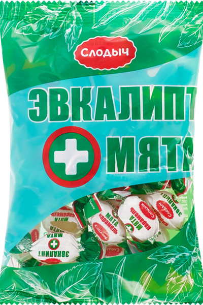 картинка Карамель Эвкалипт + Мята, 200 г ( цв.пп)