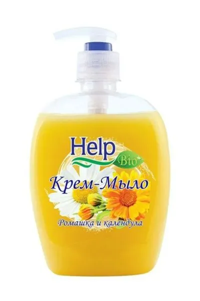 картинка Жидкое мыло "Help" Ромашка банка с дозатором 500 гр.